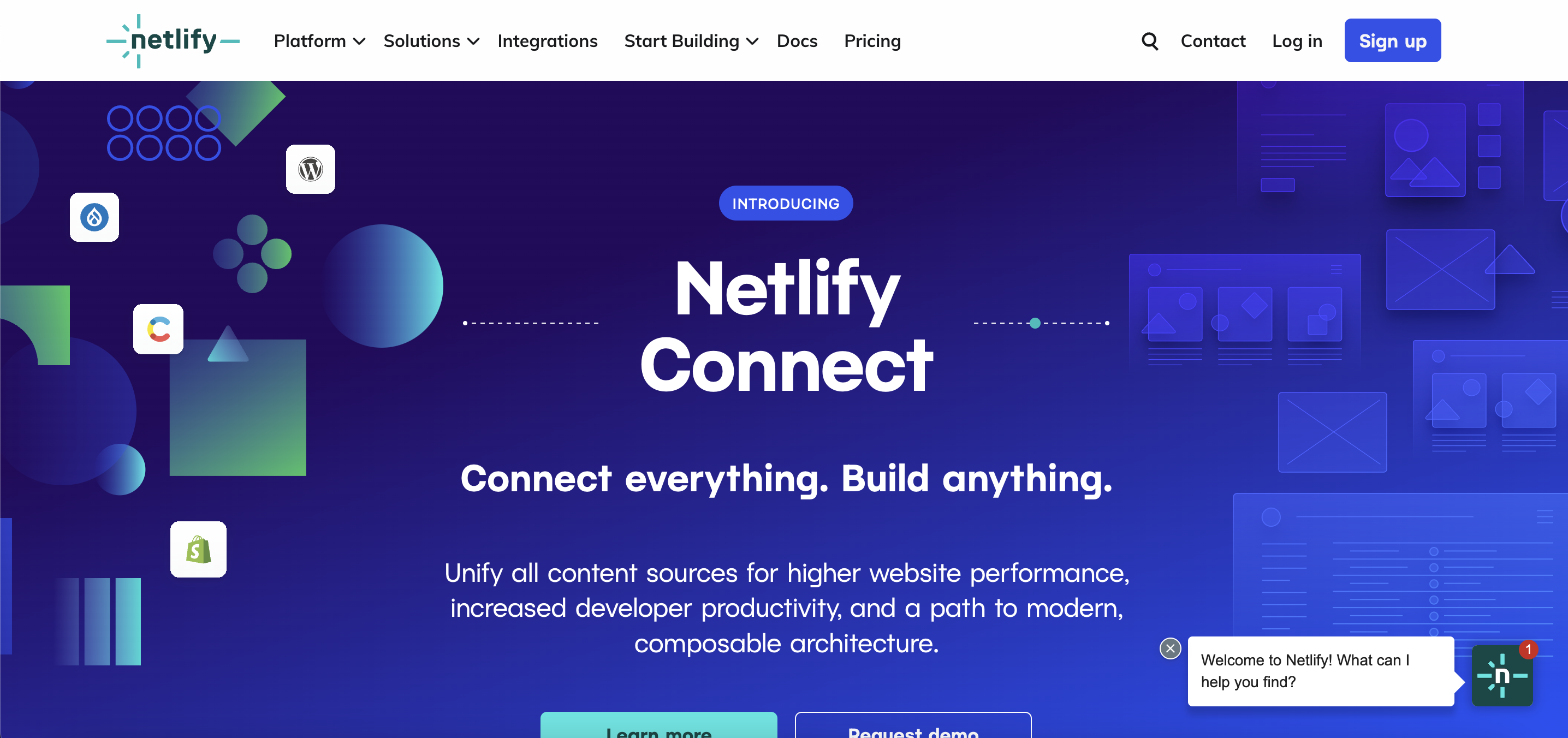 Netlify homepage
