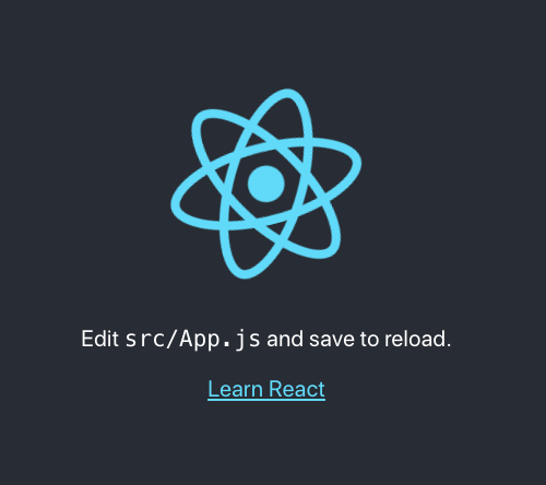 Create-React-App started in the browser